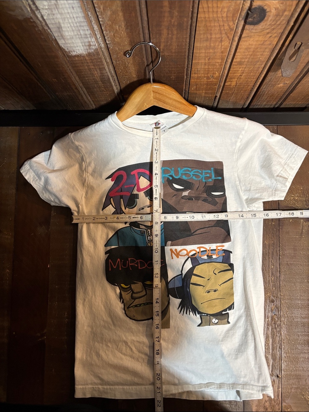 White Graphic Gorillaz Band Crew Neck T-Shirt - Picture 5 of 5